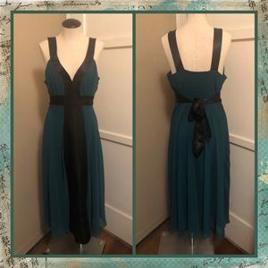 Jonathan Martin - Green + Black Evening Dress